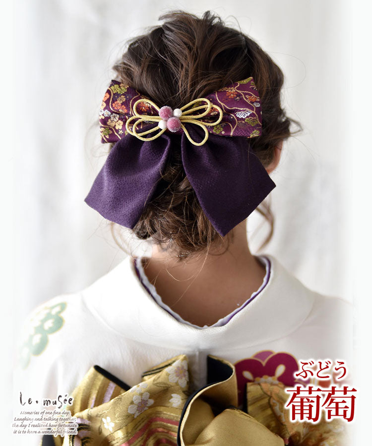 袴 リボン 卒業式 髪飾り 和風リボン 2トーン 送料無料