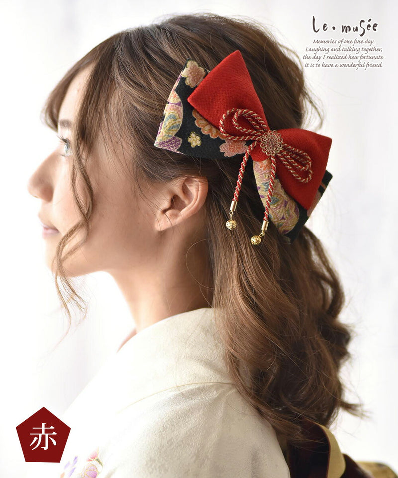 袴 髪飾り リボン ふっくらリボン 古典モダン 全2色