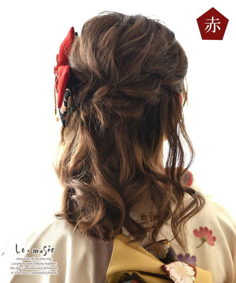 袴 髪飾り リボン ふっくらリボン 古典モダン 全2色