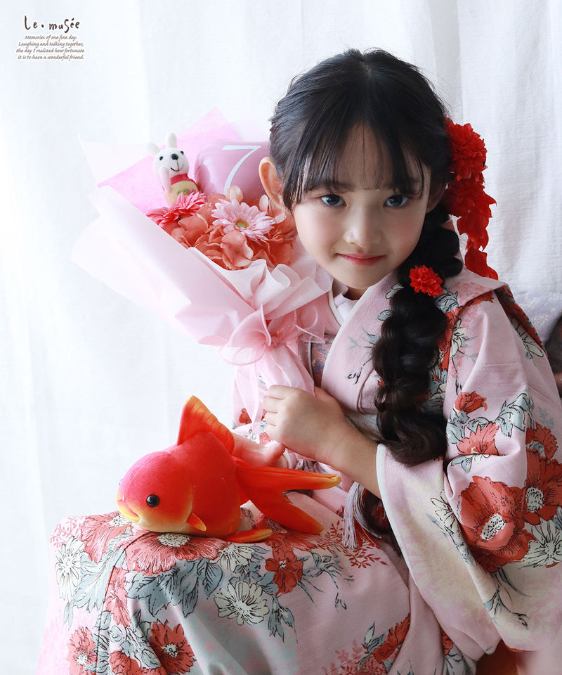 花束 753 誕生日 祝い 名入れ  うさぎちゃんブーケ |七五三 卒業式 卒園式 入学 入学式 発表会 送別会