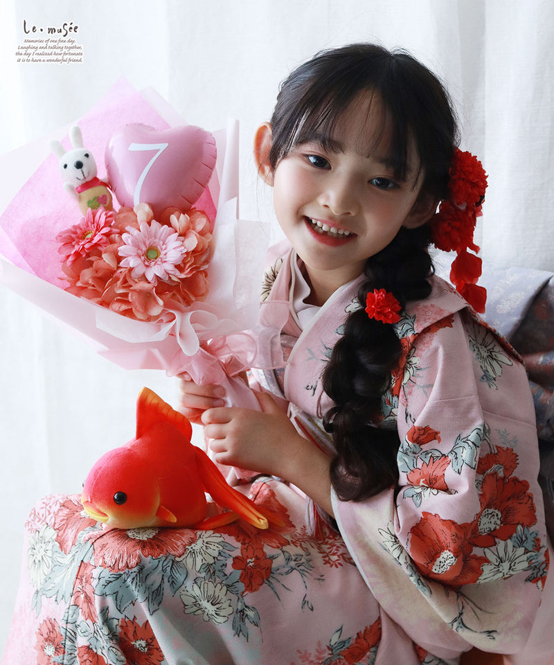 花束 753 誕生日 祝い 名入れ  うさぎちゃんブーケ |七五三 卒業式 卒園式 入学 入学式 発表会 送別会
