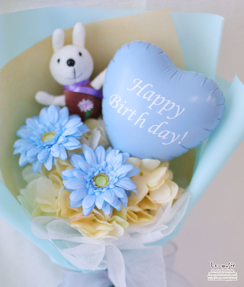 花束 753 誕生日 祝い 名入れ  うさぎちゃんブーケ |七五三 卒業式 卒園式 入学 入学式 発表会 送別会