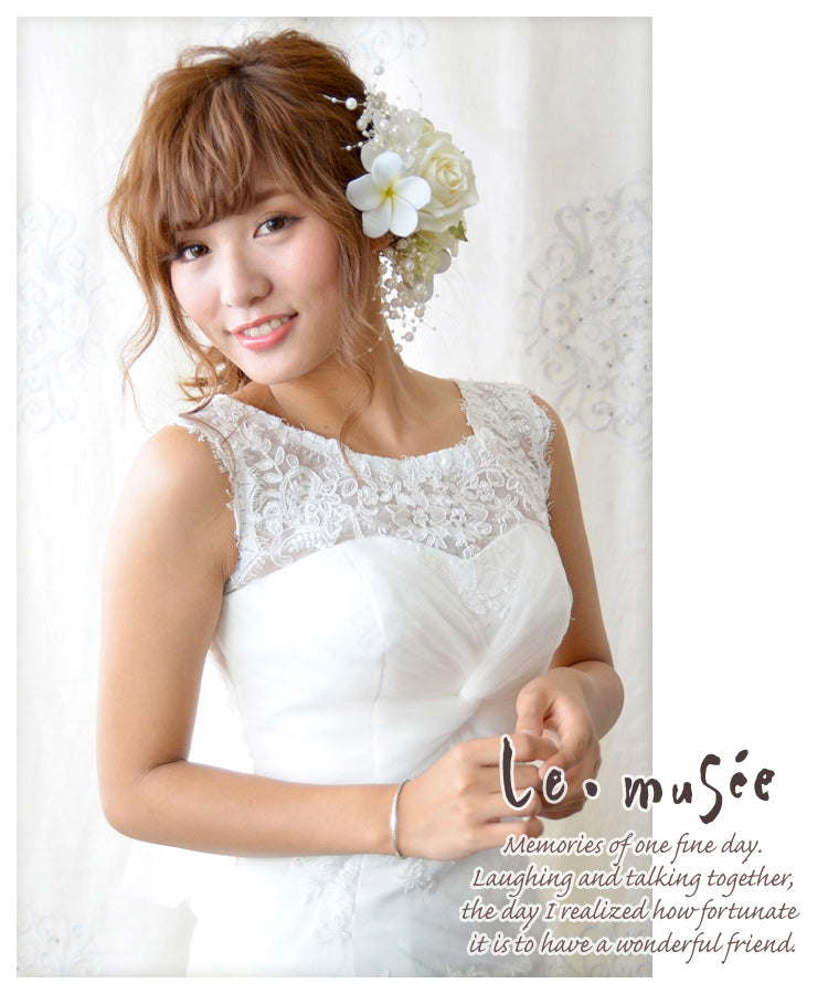 flua フルア 等し Rose かんざし 5点セット【結婚式ヘッドドレス】