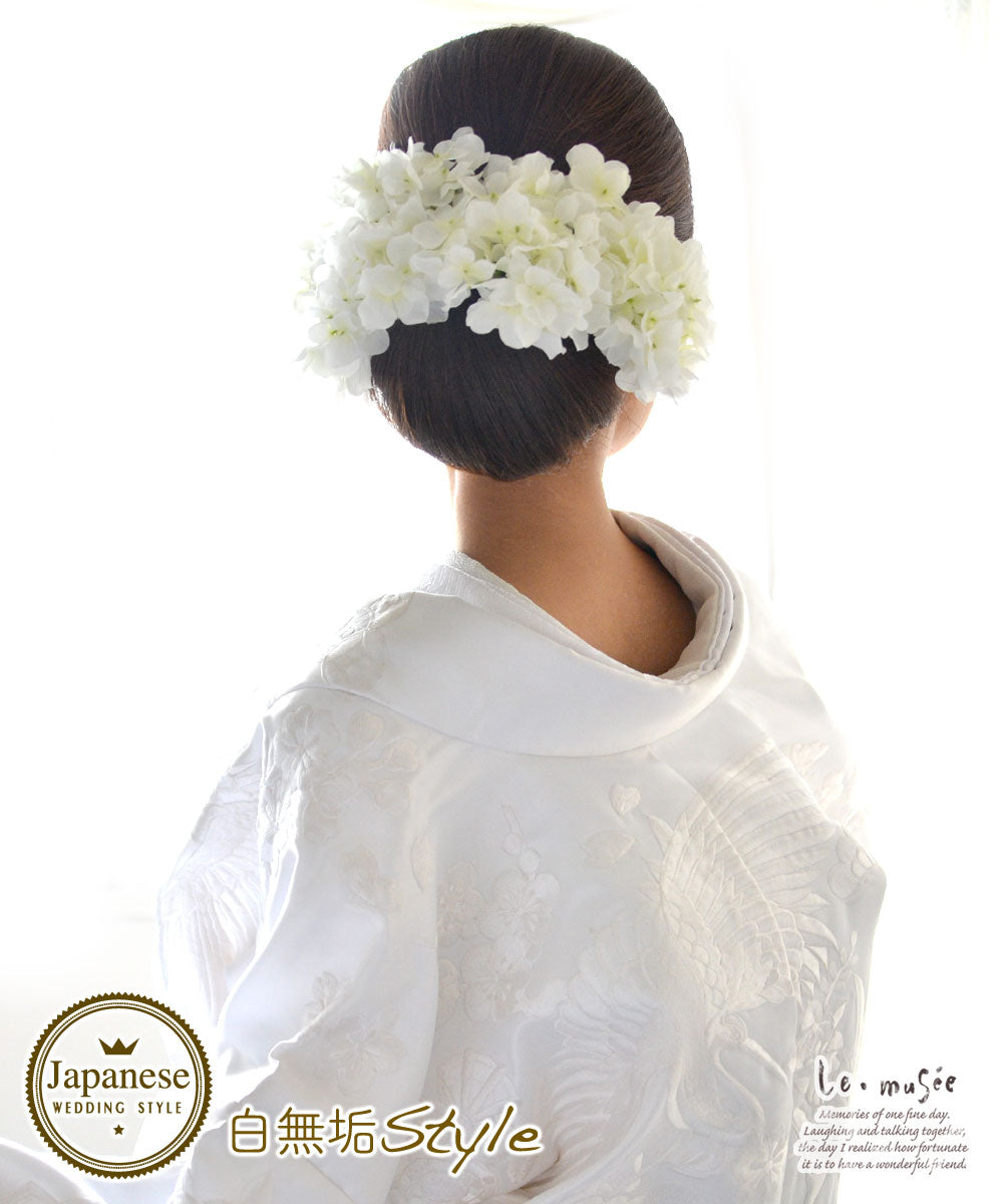 清楚な白いプルメリアと紫陽花のヘッドドレス　ウェディング　白　ホワイト　リゾ婚 楽天市場】ヘッドドレス 花 ウエディング フラワー ホワイト 髪