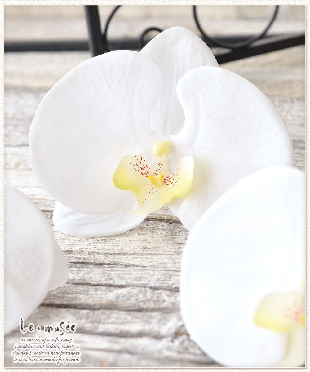 ヘッドドレス 花 ウェディング グラン 胡蝶蘭 5輪 | 和装 髪飾り 造花