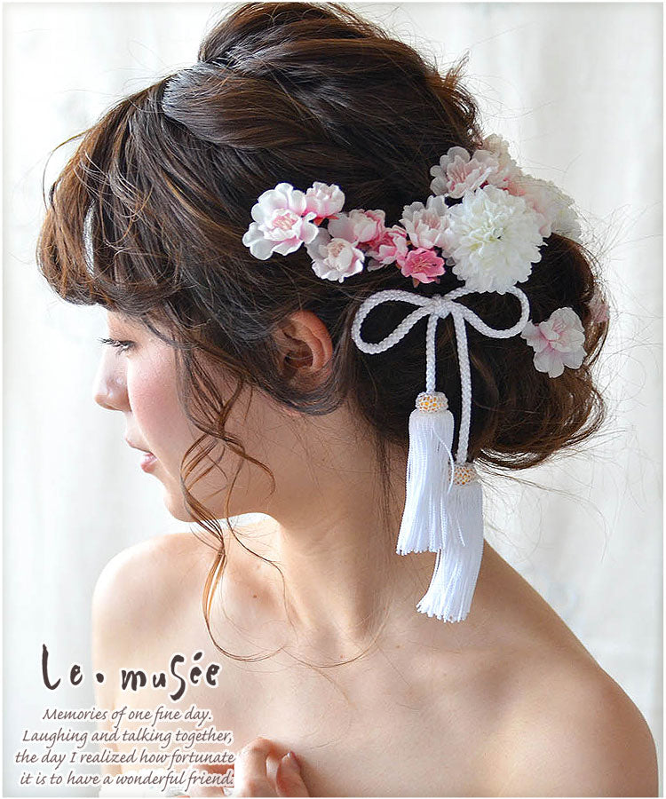 和装 髪飾り 造花 桜 スリジエ