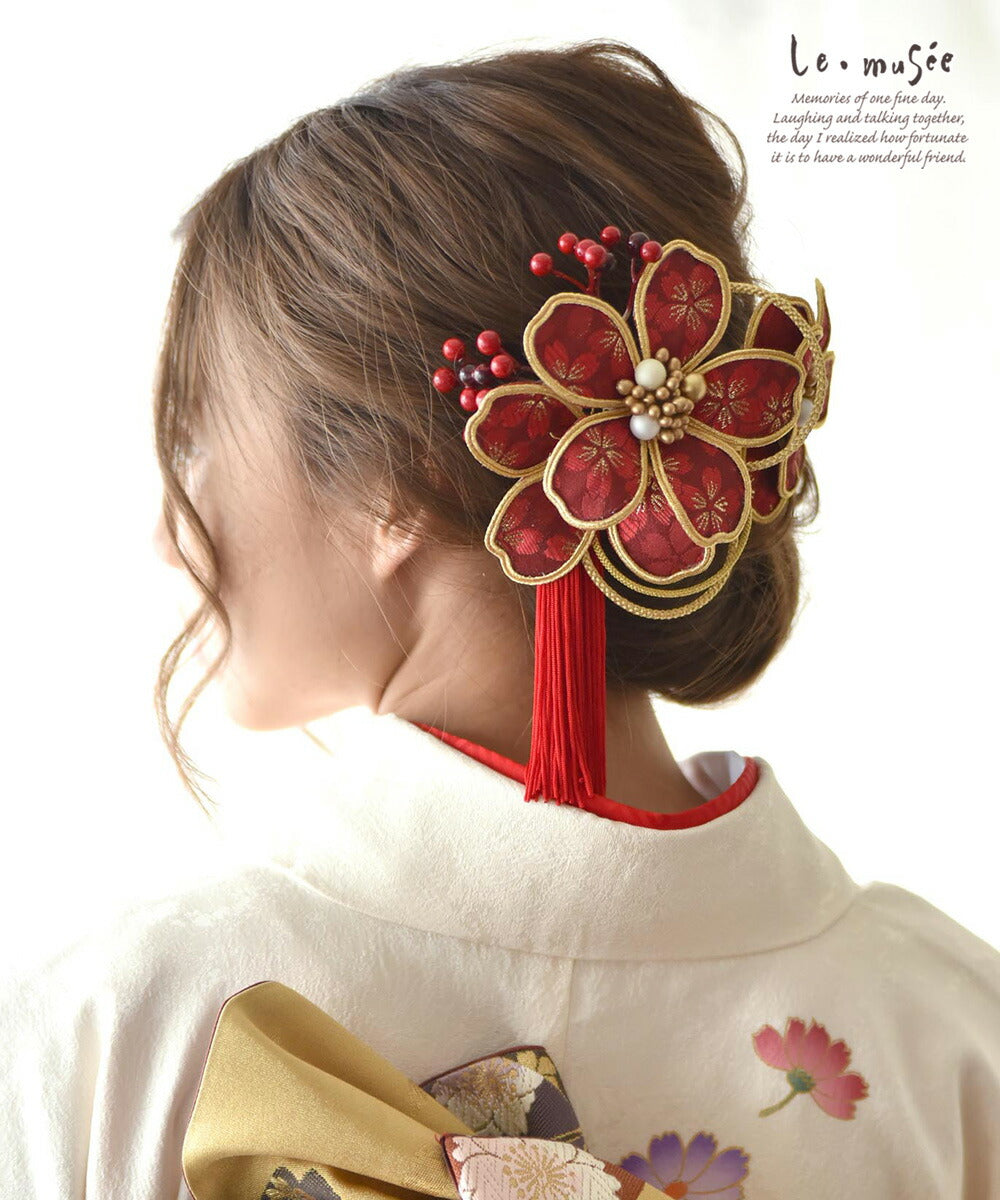 受注作成】白無垢 髪飾り 3点セット 色変更で色打掛、成人式にも