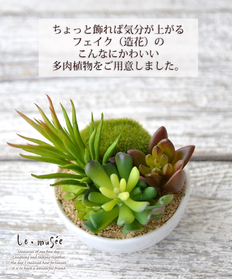 インテリアグリーン 多肉植物 ミニボール フェイク グリーン 造花